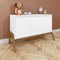 Manhattan Comfort Mid-Century Modern Gales 48.50 Sideboard with Solid Wood Legs in Matte White SB-62676-WH - alternate 1